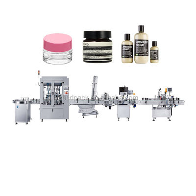 ποιότητας  CE Standard Automatic Emulsion Production Line Small Cream Products Flling Filling Capping Labeling Machine With Video εργοστάσιο