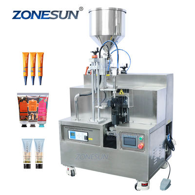 ποιότητας  ZONESUN Food Toothpaste Semi Automatic Plastic Cosmetics Cream Lip Gloss Ointment Honey Gels Tube Filling And Sealing Machine εργοστάσιο